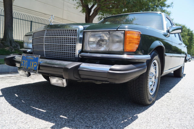 1974 450 sel 4.5 v8 sedan in striking & rare 'dark olive' & 'palomino' leather!