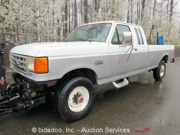 ford f-250 extended pickup truck 4x4 5.8l v8 wester ultra mount snow plow de-ice