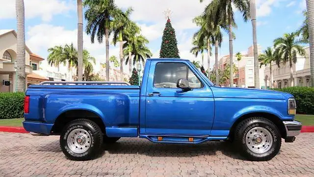 1994 ford f-150 xlt flareside 126k miles blue 5.0l v8 automatic rare beautiful!!