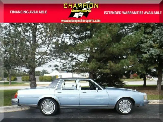 1985 oldsmobile delta 4dr sedan royale brougham 108267 miles blue 5.0l auto
