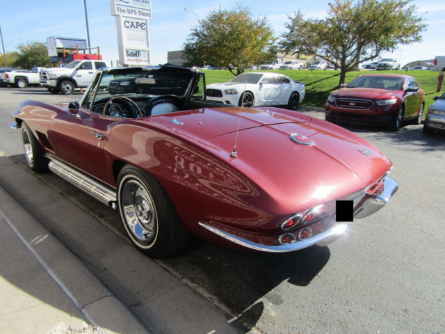 1967 chevrolet corvette convertible 350ci v8 4-speed side exhaust