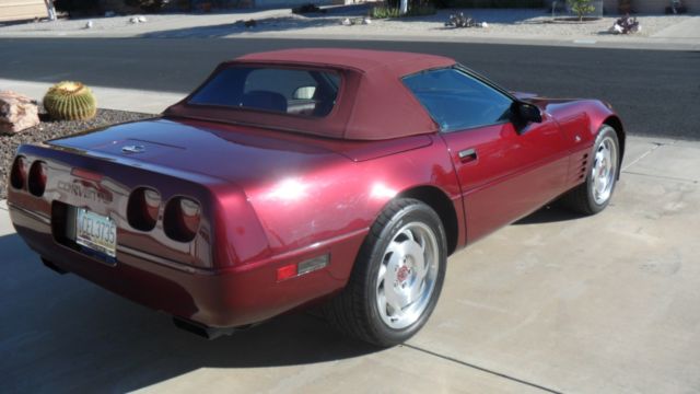 1993 chevrolet corvette 40th anniversary roadster, triple ruby red!