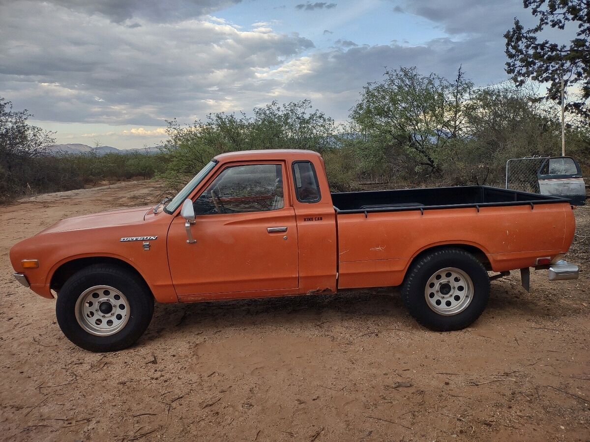 1977 datsun pickup pickup orange rwd manual kingcab