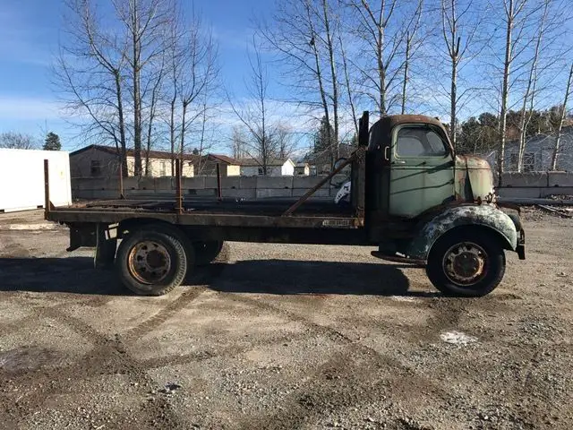 1941 gmc 350 series coe flatbed truck cabover ratrod patina 1942 1946 1 1/2 ton