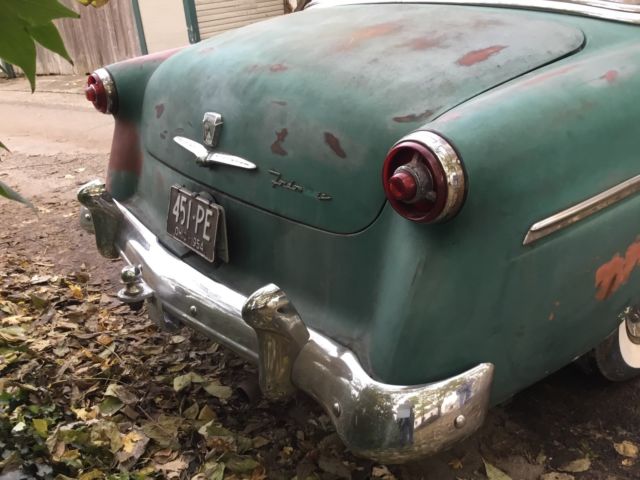 historical vintage 1954 ford crestline car 4 door 372 v8 engine green 8000 miles
