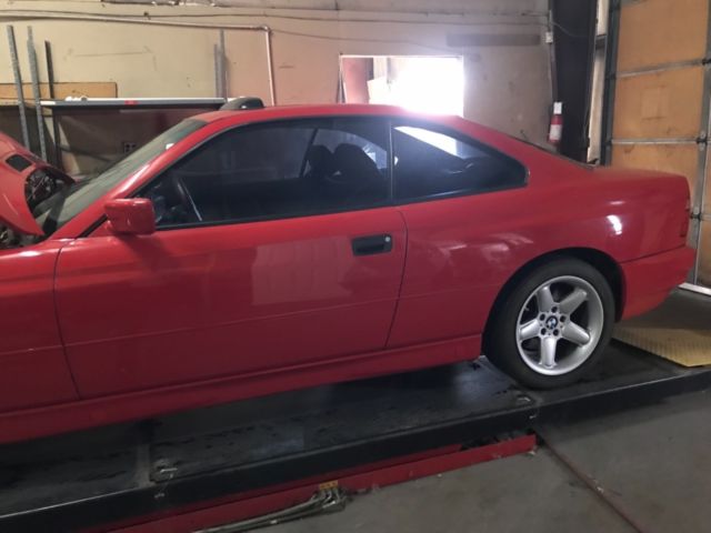 bmw 850i v12 5.0l automatic 308 red 97,500 miles