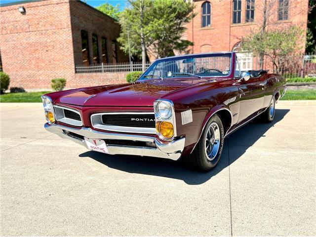 1966 pontiac le mans burgundy convertible 4 speed manual 50k miles