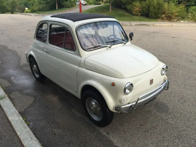 1971 fiat 500l 3 owners from new 43k km / 27k miles - white with red