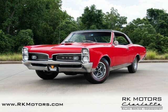 1967 pontiac gto regimental red hardtop 400ci ho v8 4 speed manual