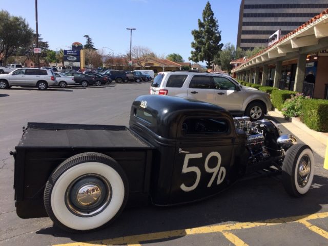1936 ford pickuo truck rat hot rod vintage steel caddy powered 1934 1932