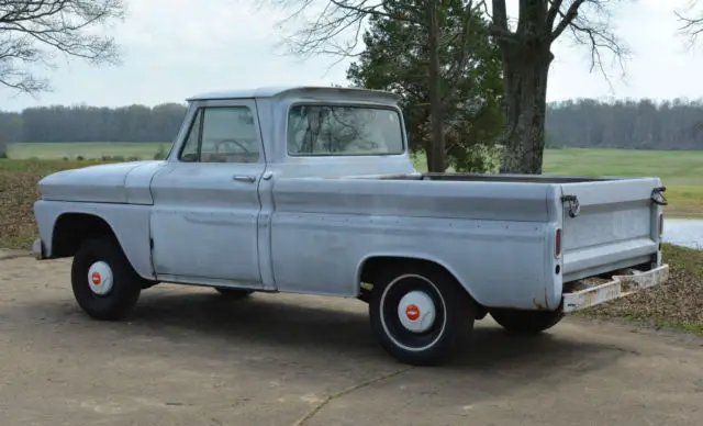 barnfound 1966 chevrolet c10 swb fleetside pickup truck project-big back window