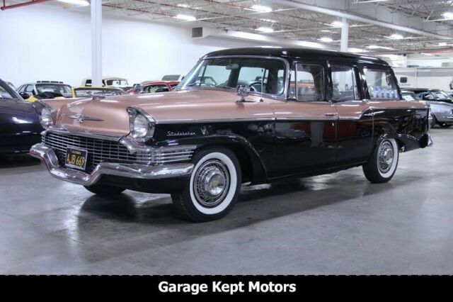 1957 studebaker commander provincial station wagon black & rose gold station wag