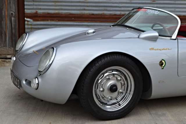 55 550 spyder recreation, silver / red, 4 speed, 911 fan, enthusiast owned