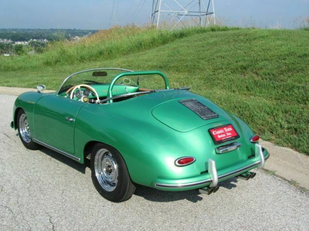 1957 porsche 356 1-owner 7500km = 4600 miles emerald green metallic speedster 4