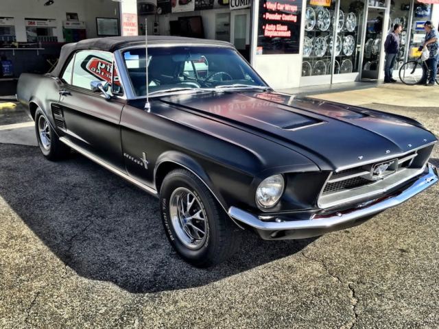 1967 red (w/ satin back 3m wrap) mustang convertible, v8, automatic