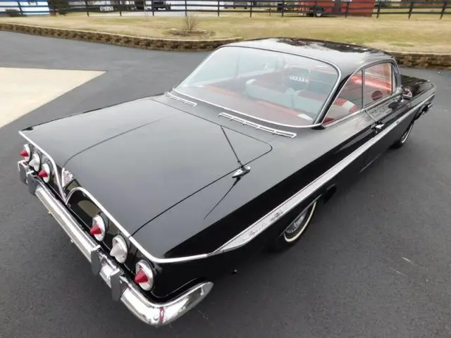 1961 impala bubbletop - 348 v8 - factory black with red int - 70+ photos