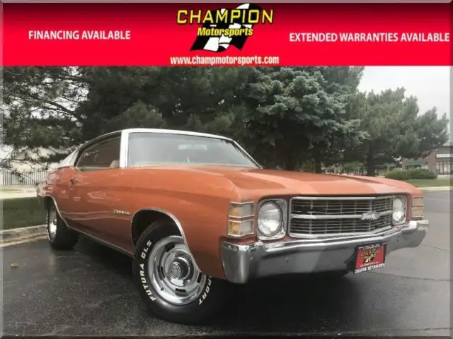 1971 chevrolet chevelle malibu 350 96636 miles burnt orange classic cars 350cu a