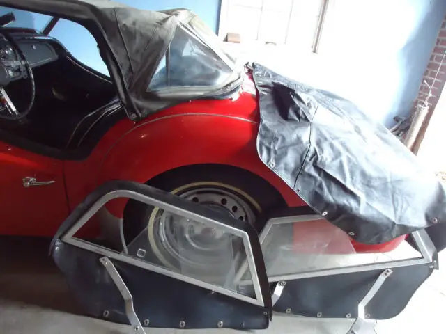 1959 triumph tr-3-red color-running great-classic convertible
