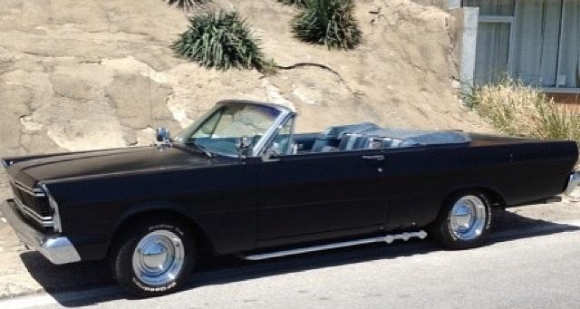 1965 ford galaxie 500 xl convertible matte black! no reserve!