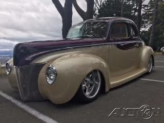 1940 ford deluxe, all steel, street rod d'elegance winner & street rodder cover
