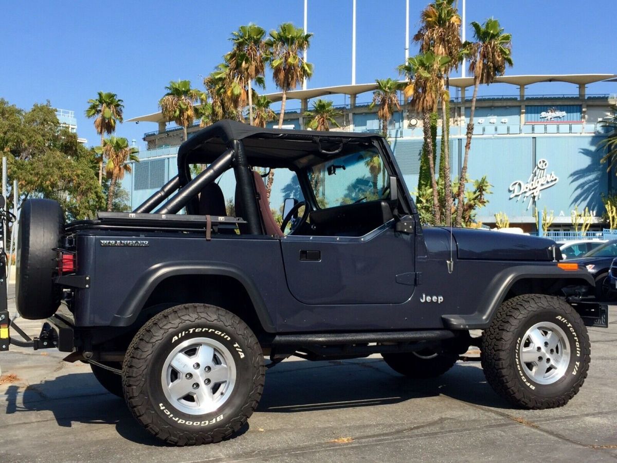 1987 jeep wrangler suv blue 4wd manual sport