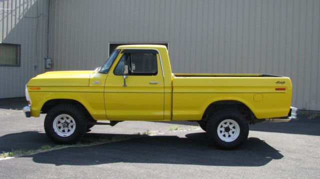 1979 ford f150 custom 90,500 miles yellow pickup 351 m code automatic