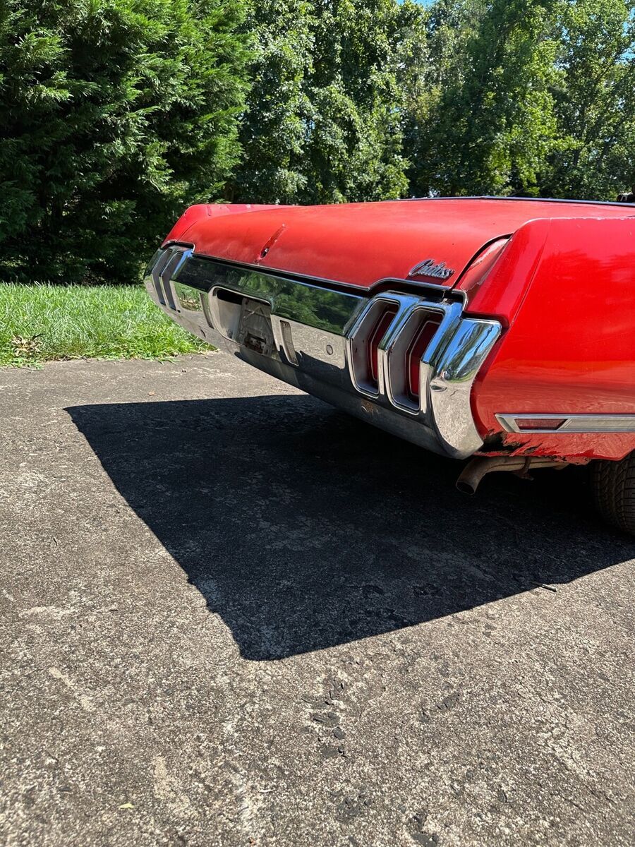 1970 oldsmobile cutlass convertible red rwd automatic supreme