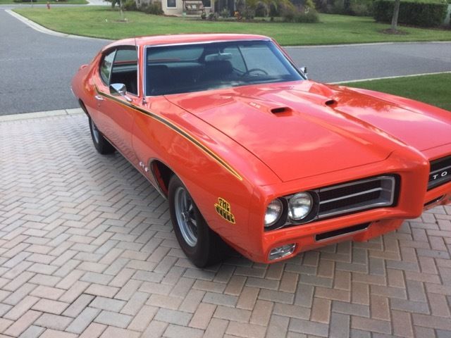 1969 pontiac gto judge coupe 125 miles carousel red 400 4 speed