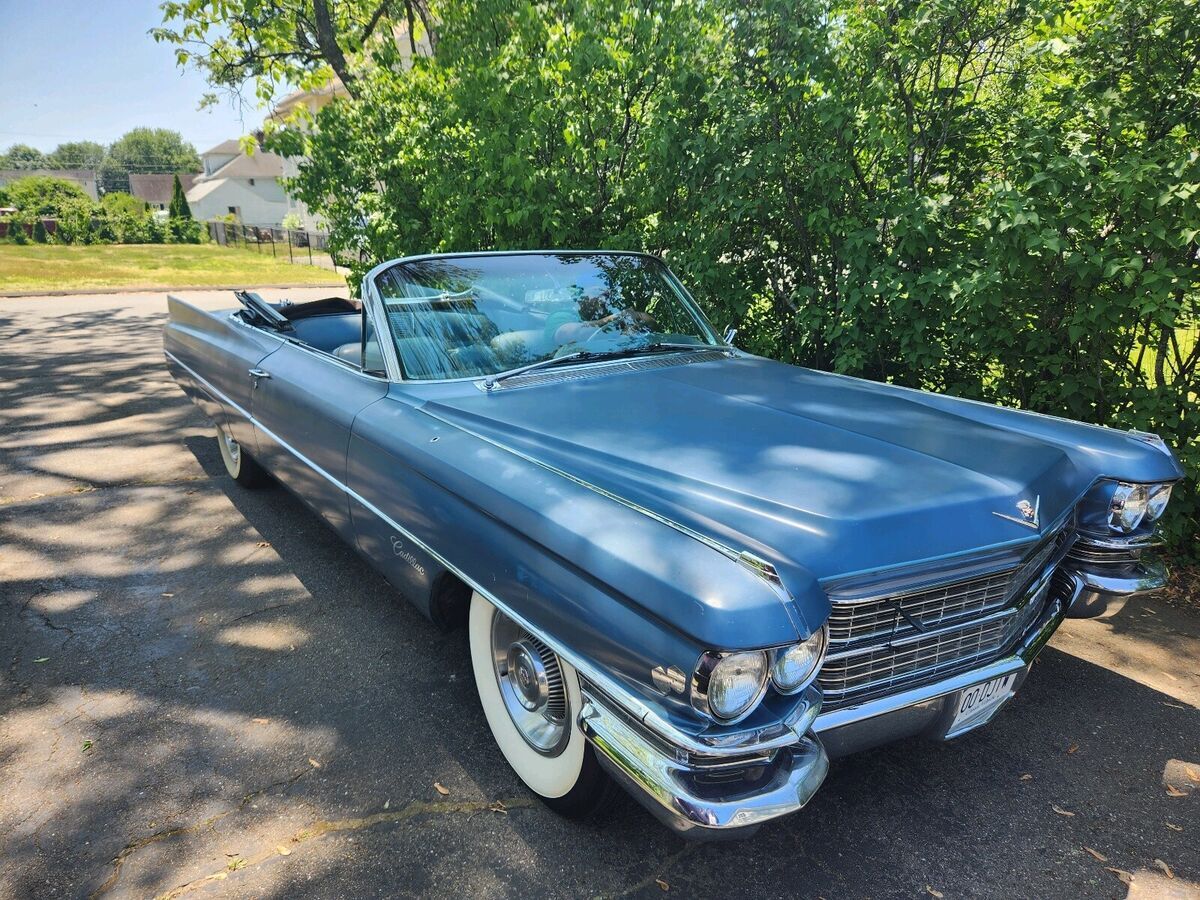 1963 cadillac 62 convertible convertible blue rwd automatic