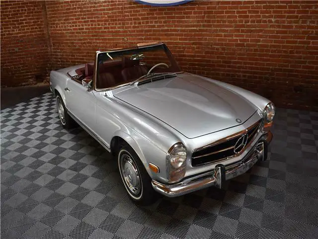1968 mercedes benz 280sl, silver with 56957 miles available now!