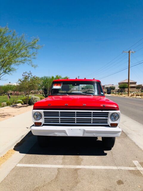 1969 ford f350 pickup red rwd manual