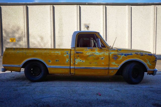 1969 chevrolet c10 pickup rat rod-air suspension fleetside big window short bed