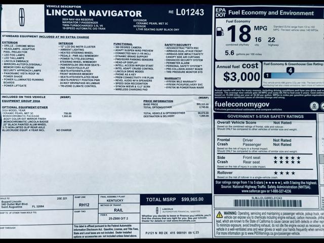 2024 lincoln navigator reserve