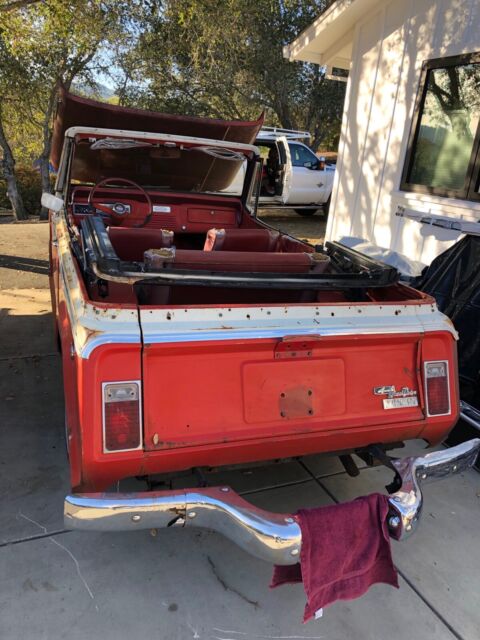 1968 jeep jeepster convertible red 4wd manual deluxe