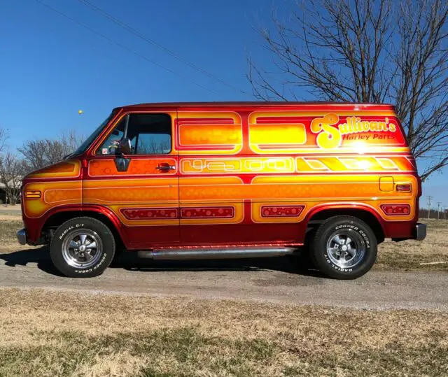 1985 chevy shorty van cargo panel custom vintage good times 70's party chopper