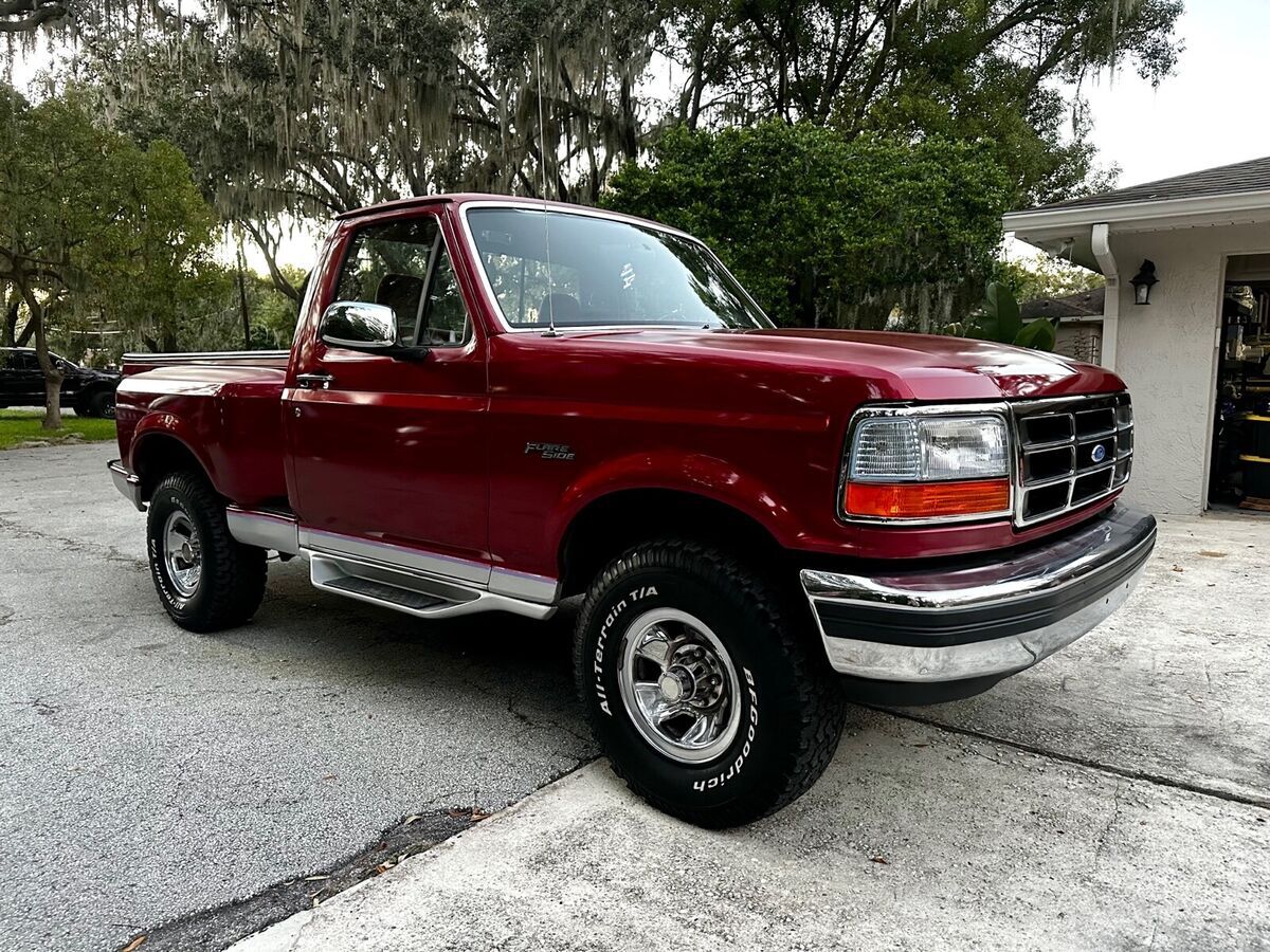 1992 ford f-150 pickup red 4wd manual flare side