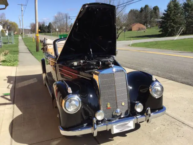 mercedes benz 1952 220cb cabriolet restored!!! beautiful car!! excellent !!