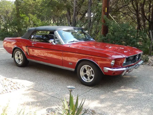 1968 red mustang convertible - full restomod