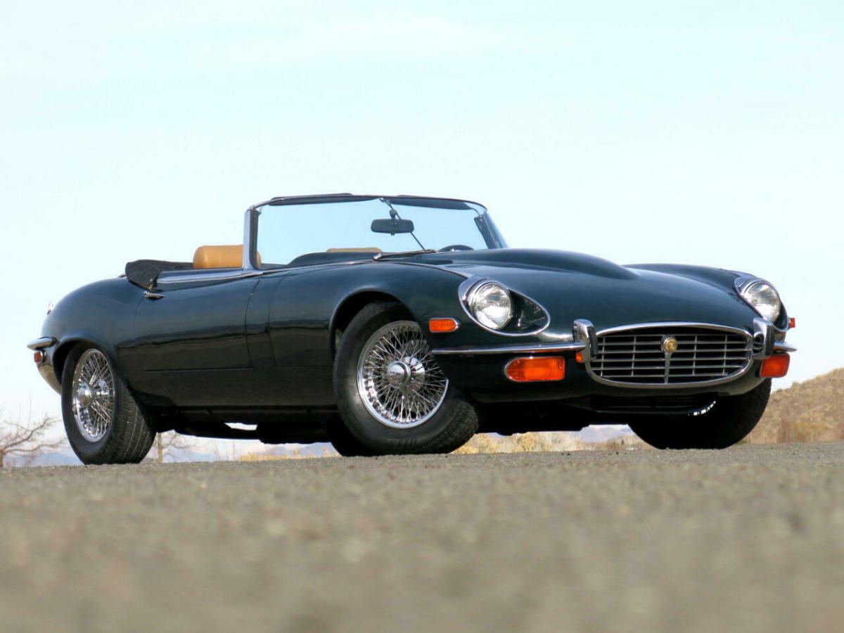 jaguar e-type british racing green with 58,782 miles, for sale!