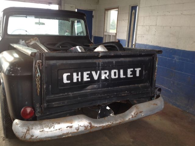 1965 chevrolet c-10 short box step side rare big back window project