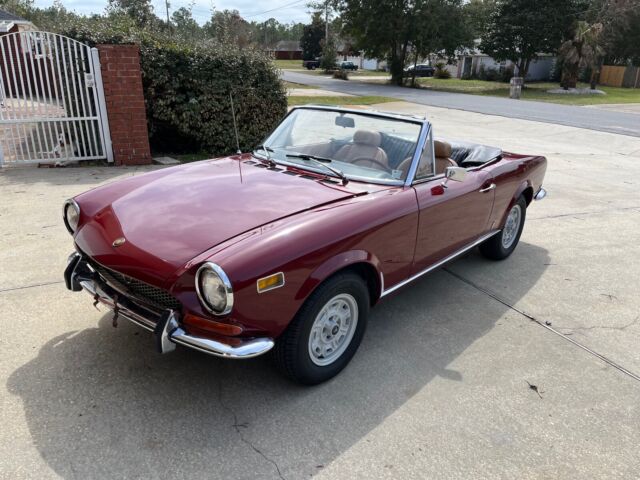 1971 fiat 124 spider convertible red rwd manual