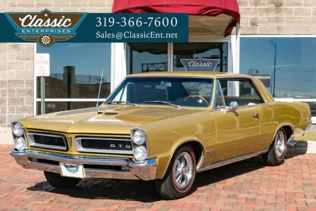 1965 pontiac gto 389 v8 4 speed manual hardtop tiger gold