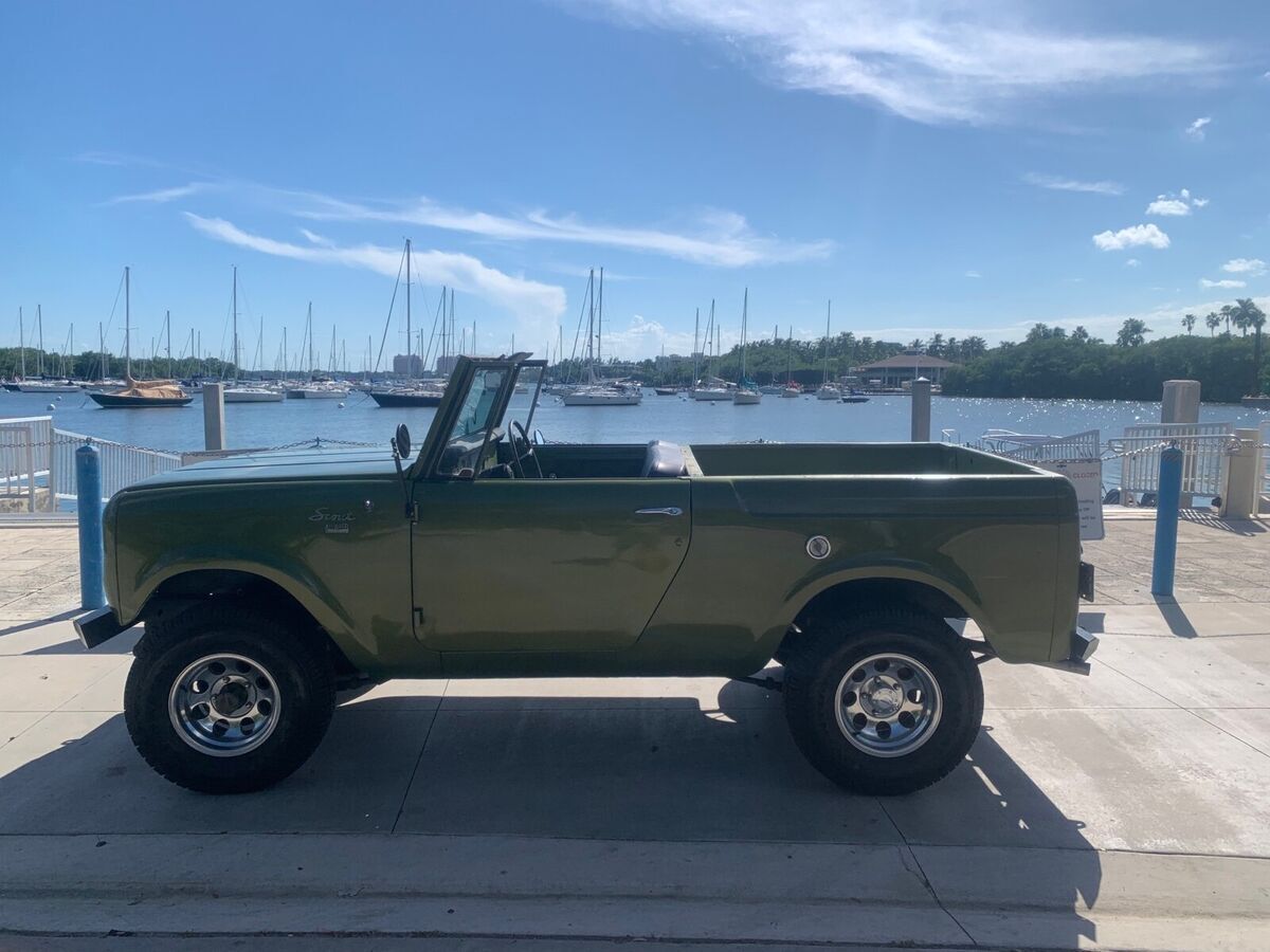 1969 international scout 800a pickup green 4wd manual
