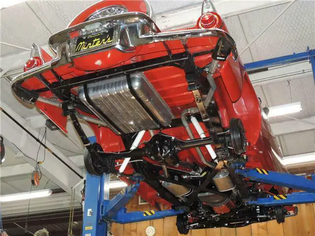 1956 ford thunderbird red v8 312 ford y block automatic