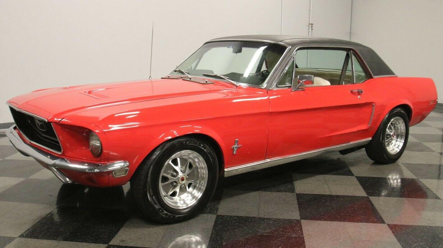 1968 ford mustang 302 v8 crate red 31407 miles 5 speed manual hardtop