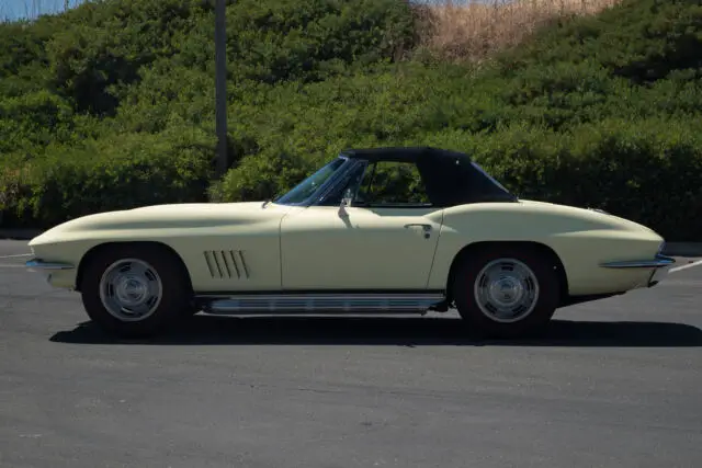 1967 chevrolet corvette sting ray 64065 miles yellow convertible 4-speed manual