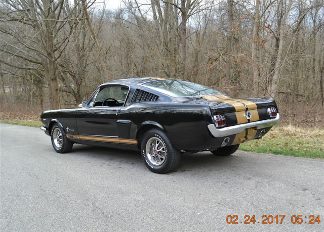 1965 fastback 289 solid beautiful black and gold hertz gt 350 trim very sharp