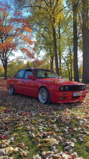 1989 bmw 3 series sedan red rwd manual e30