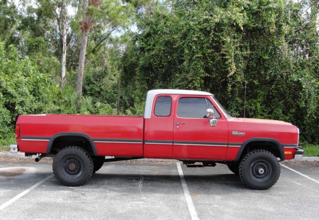 1993 dodge w250 power ram cummins 5.9 diesel 4wd 4x4 pickup truck club cab auto
