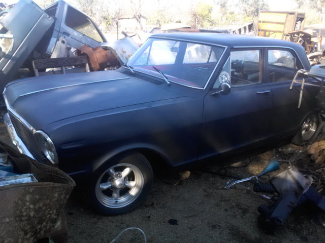 1963 chevrolet nova 4 door sedan v8 mild custom drives nice.very solid ca. car